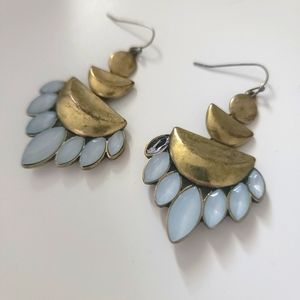 Town & Reese Josefa Metal Bead Drop Earrings Mint